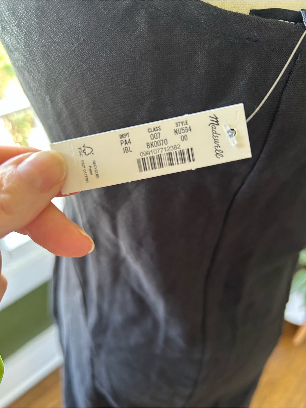 NWT Madewell 100% Linen Dress - Picture 9 of 9